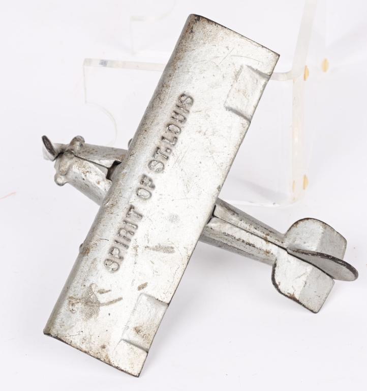 AC WILLIAMS CAST IRON SPIRIT OF ST LOUIS AIRPLANE: All original Spirit of St. Louis Airplane with fixed prop. No cracks or repairs. 5 3/4" WS by 5 1/2". Excellent