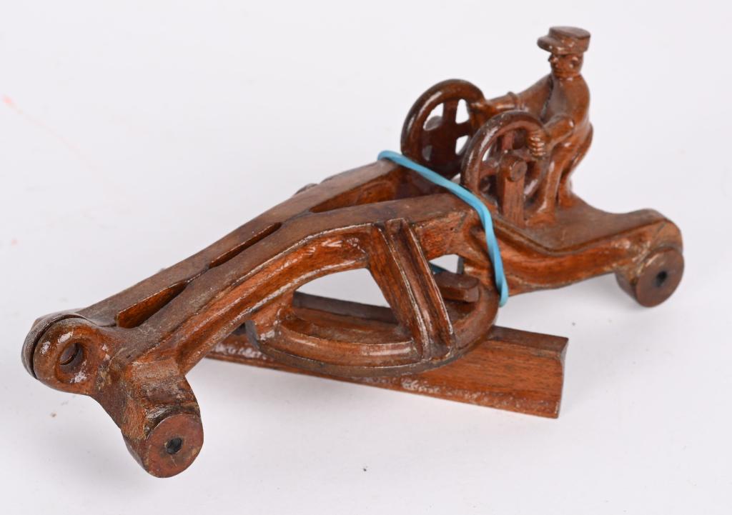 AC WILLIAMS WOODEN MOLD FOR ROAD GRADER: Original wooden Mold for the cast iron Road Grader. Very nice condition with great design. A very unique piece. 5" Excellent