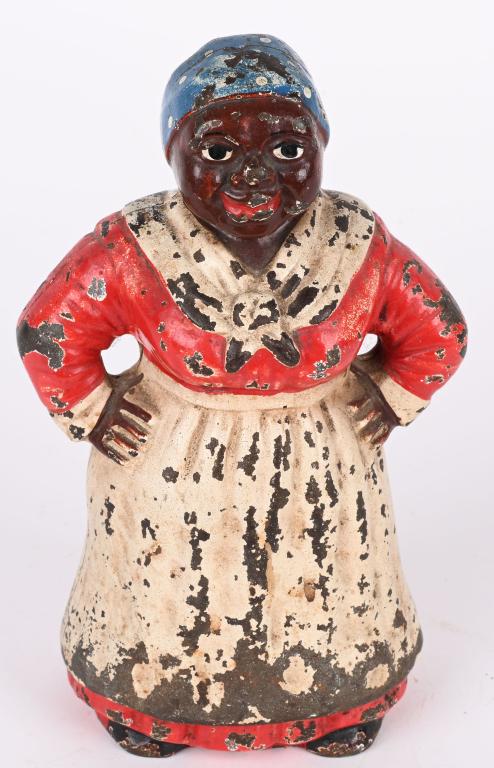 HUBLEY CAST IRON MAMMY DOOR STOP: Hubley Mammy Door Stop. All original with very nice paint. Large version. 9" Very Good-Excellent