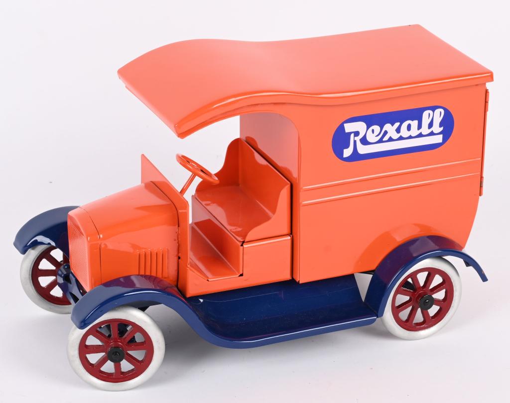 BUDDY L "COWDERY" REXALL FLIVVER: Buddy L "Cowdrey" Rexall Flivver. Limited Edition #14 of 24. 11" Near Mint