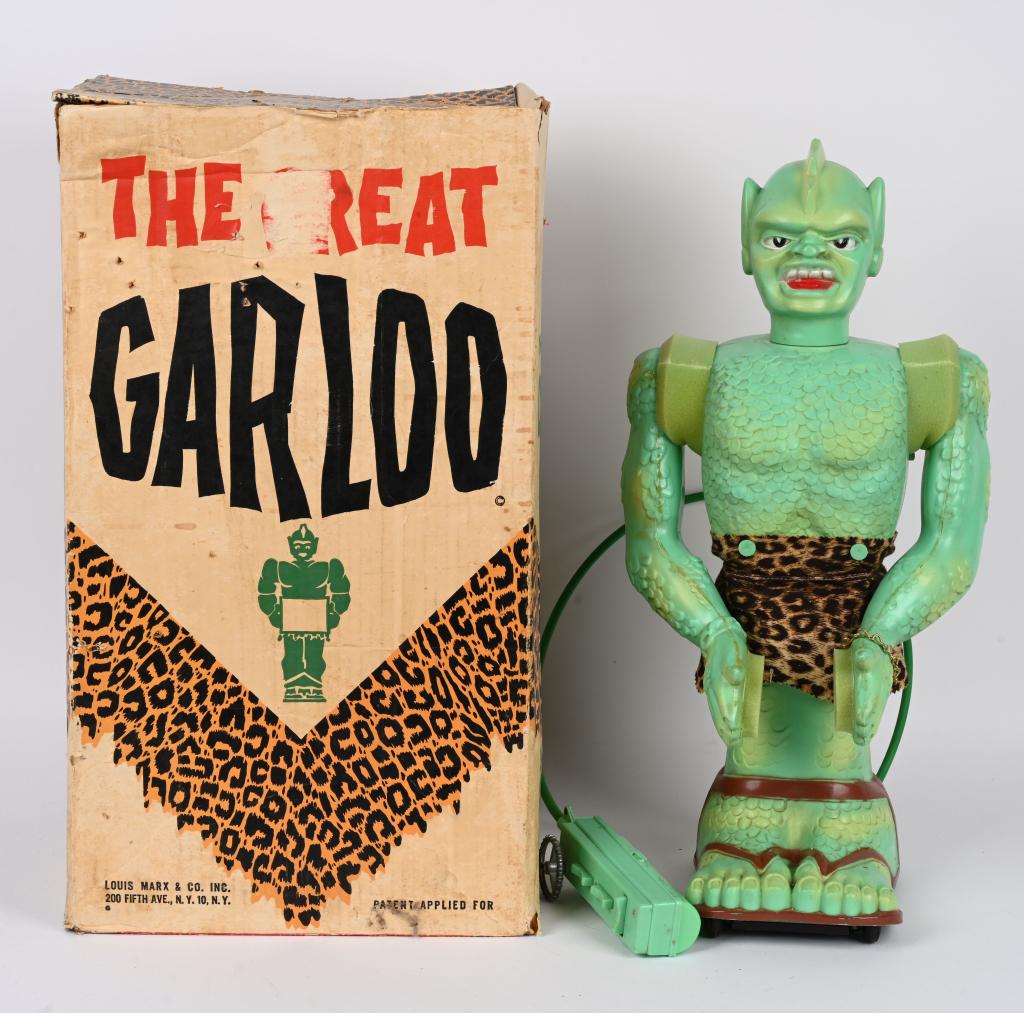 MARX THE GREAT GARLOO w/ BOX: Marx The Great Garloo. All original with remote control. Worked when tested. Comes with Box. 24" Excellent