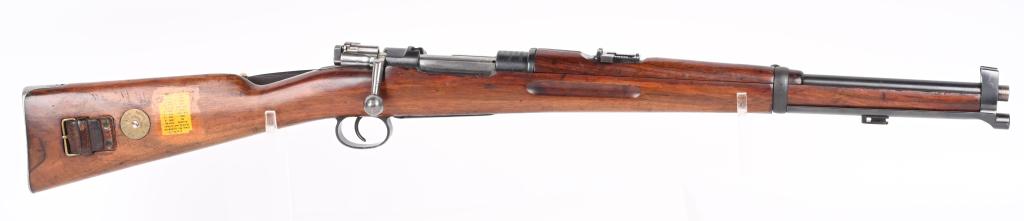 ANTIQUE MAUSER OBERNDORF SWEDISH M1894 CARBINE: SERIAL NUMBER: 3477. BARREL: 18-1/2". CALIBER: 6.5X55 SWEDISH. MANUFACTURED: 1895. Manufactured at the Mauser Oberndorf, before the Swedish Arsenal, Carl Gustafs was tooled up to make rifles. This exa