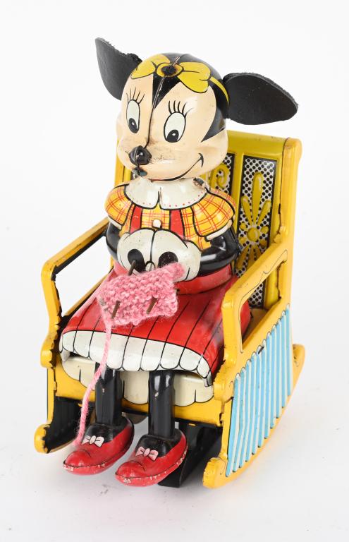 LINEMAR TIN WINDUP MINNIE MOUSE KNITTER (1 of 4)