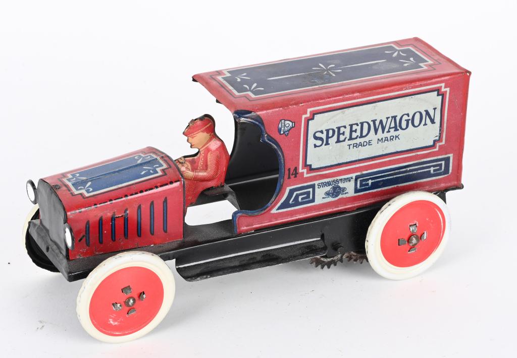 STRAUSS TIN WINDUP SPEEDWAGON (1 of 4)