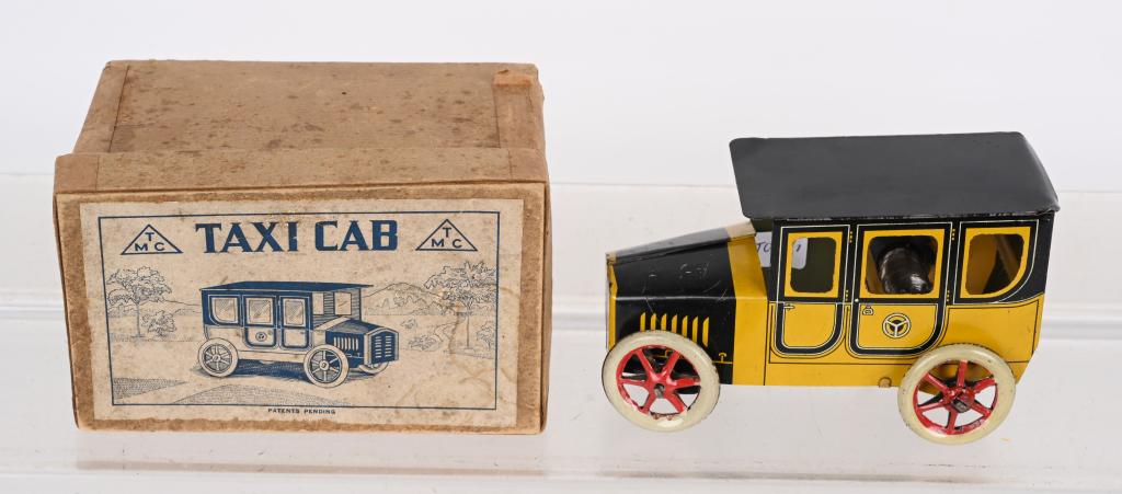 MOHAWK TIN WINDUP TAXI CAB w/ BOX (1 of 4)