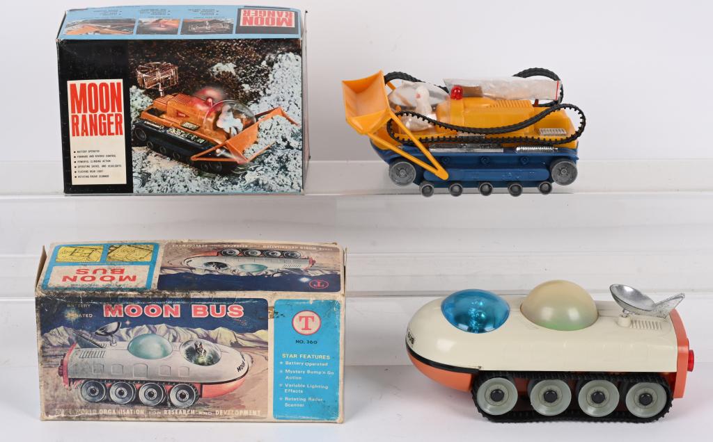 2- HONG KONG BATTERY OP SPACE TOYS w/ BOX (1 of 3)