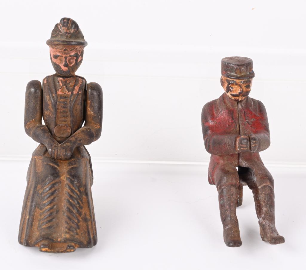 2- ORIGINAL CAST IRON TOY FIGURES (1 of 4)