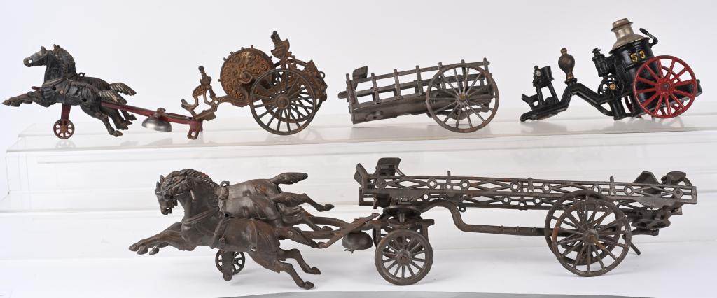 ORIGINAL CAST IRON HORSE DRAWN PARTS, IVES & MORE (1 of 5)