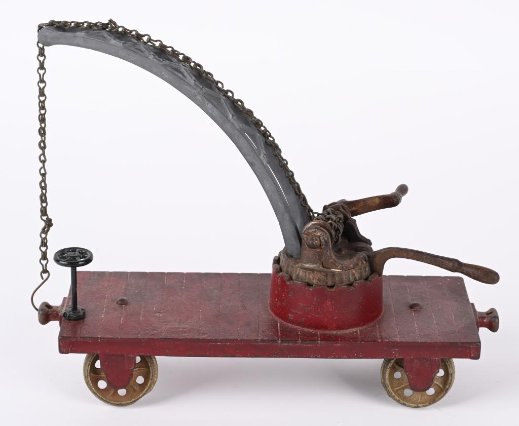 ARCADE 1920'S CAST IRON DERRICK CAR (1 of 2)