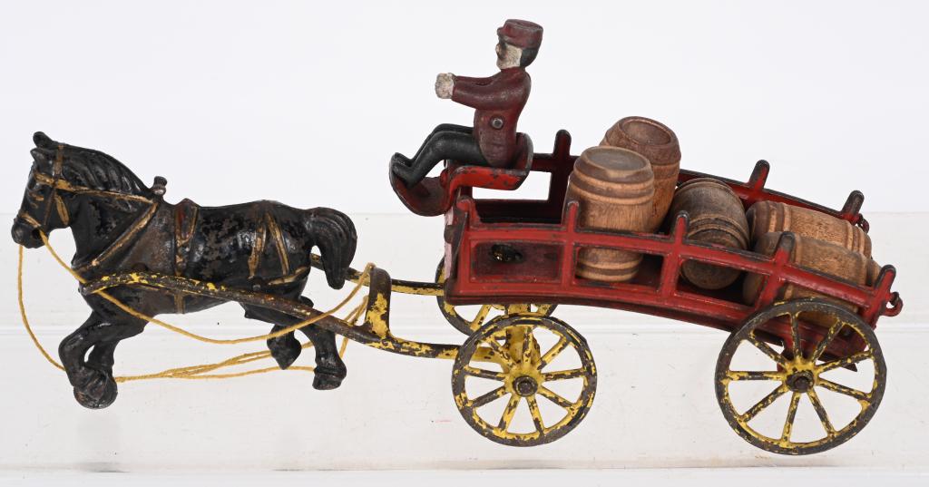 WILKINS CAST IRON ONE HORSE DRAY (1 of 4)