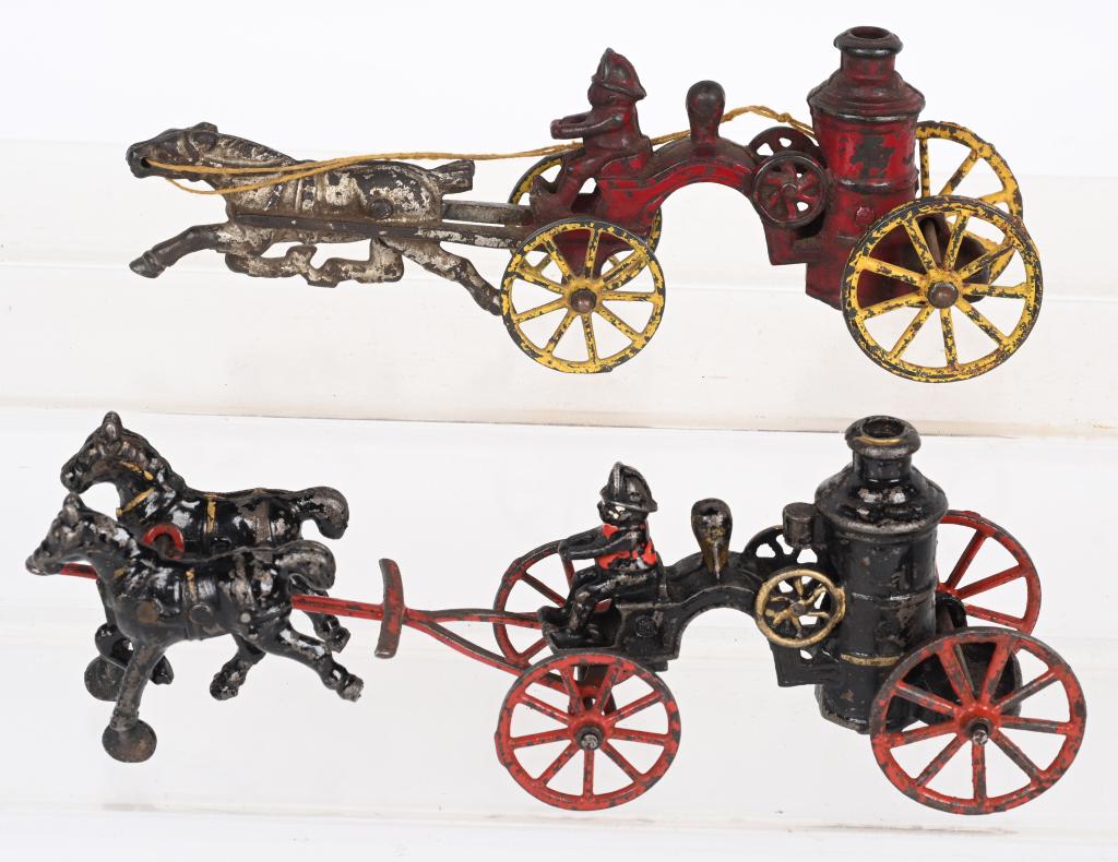 2- WILKINS CAST IRON BROWNIE FIRE PUMPERS (1 of 6)