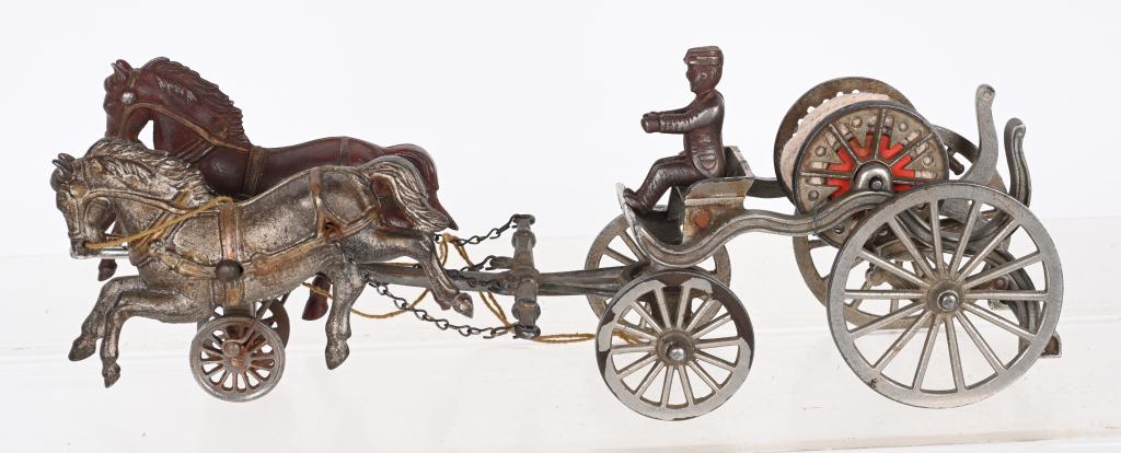 SHIMER CAST IRON HORSE DRAWN HOSE REEL (1 of 7)