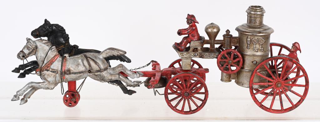KENTON CAST IRON HORSE DRAWN FIRE PUMPER (1 of 6)