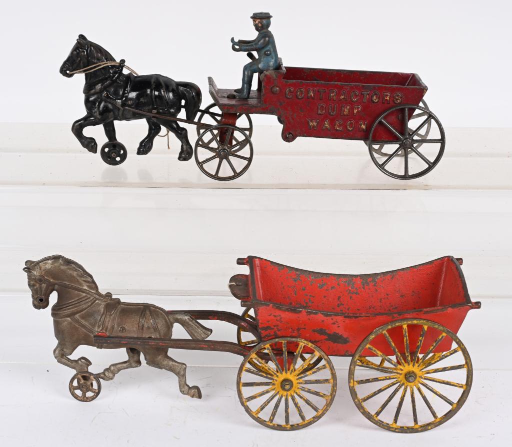 2- CAST IRON HORSE DRAWN TOYS (1 of 7)