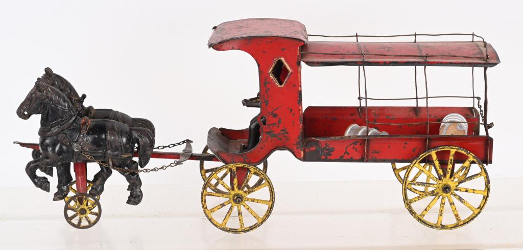 SCARCE WILKINS HORSE DRAWN TRANSFER WAGON (1 of 8)