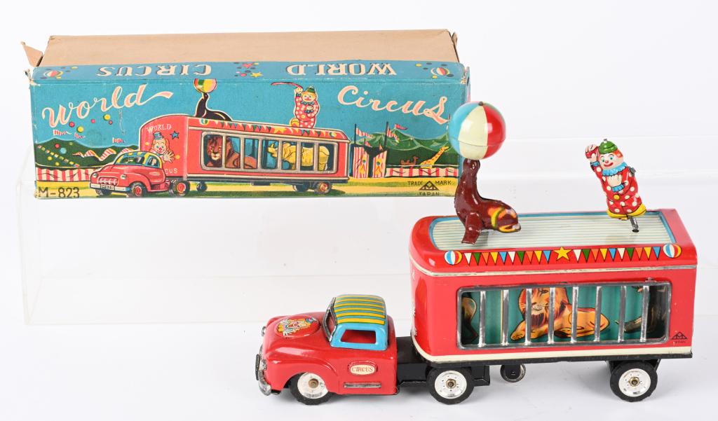 Tomy Singing Circus Truck Tin Japan Tomy Singing Circus Truck Tin Japan