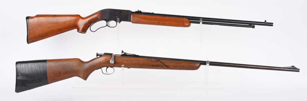 LOT OF 2: VINTAGE .22LR RIFLE: SERIAL NUMBER: NSN. BARREL: 27". CALIBER: .22 S L LR. MANUFACTUED: 1950'S. Winchester Model 67 bolt action single shot rifle. Standard markings and features. Winchester proofs on the barrel and frame.