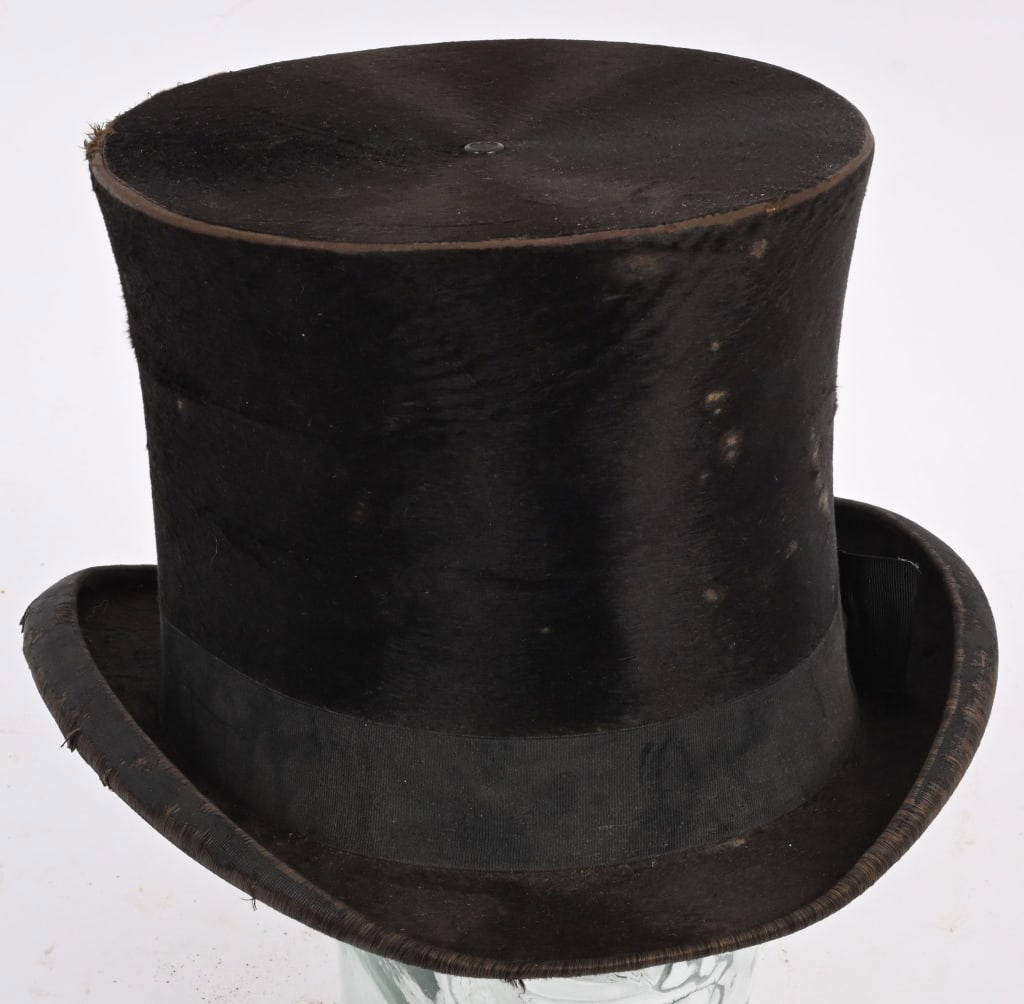 Antique Netting Bever Skin Top Hat Auction