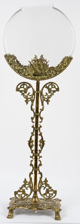 VICTORIAN FISH BOWL ON STAND (1 of 8)