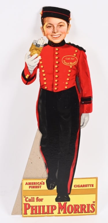 PHILLIP MORRIS CIGARETTES JOHNNY CARDBOARD STANDUP (1 of 5)