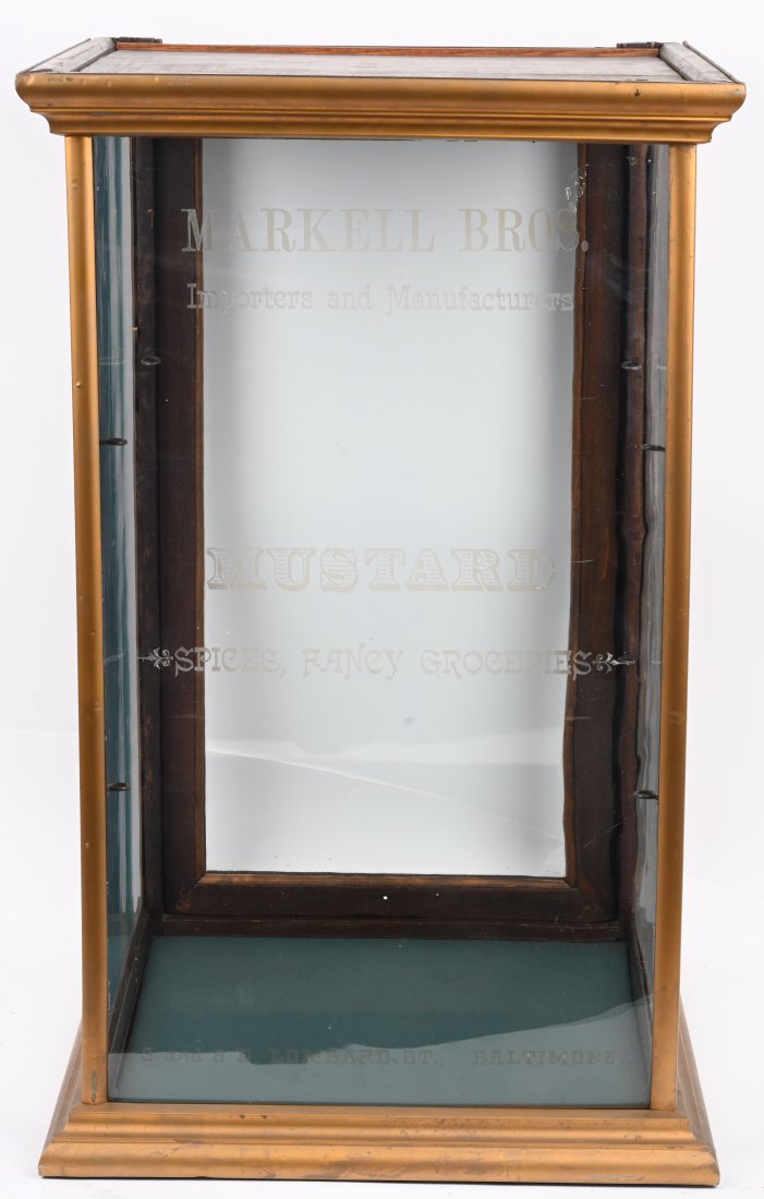 MARKELL BROS SPICES GLASS DISPLAY CABINET (1 of 7)
