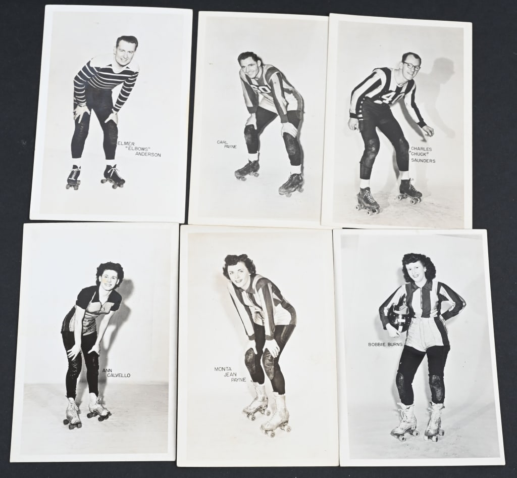 6- EARLY ROLLER DERBY POST CARDS (1 of 1)