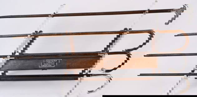 4- ANTIQUE CANES w/ STERLING HANDLES: Lot of 4 Antique Canes all with Sterling on Handles. All with Hallmarks. Nice lot of early Walking Sticks