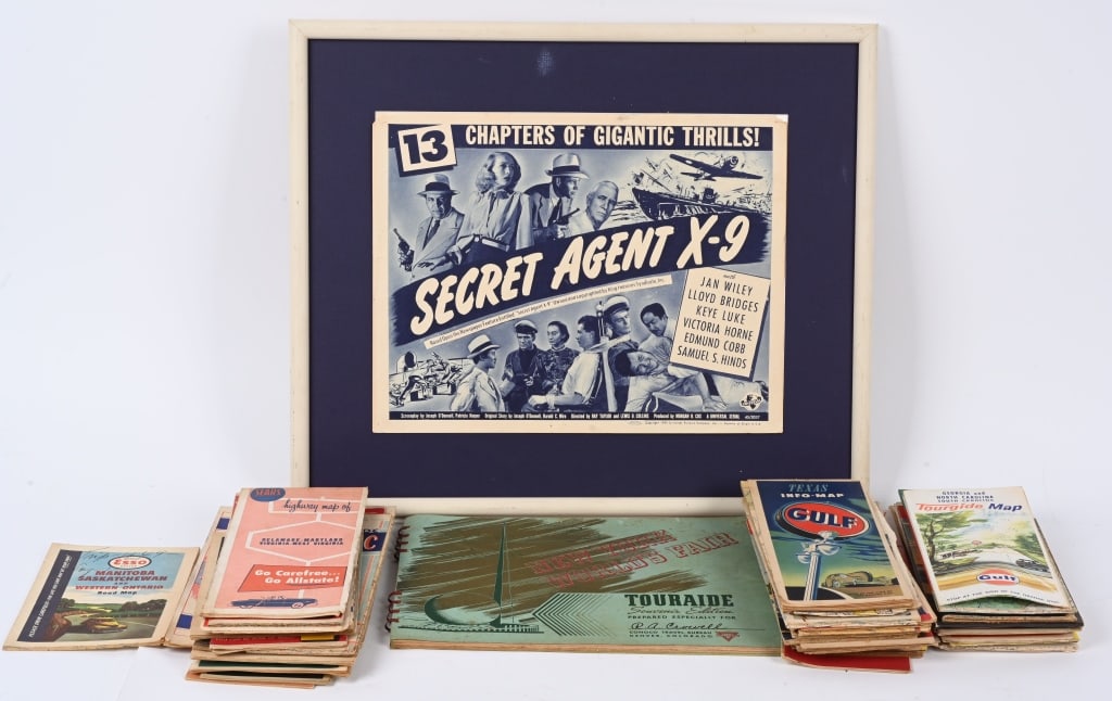 GAS STATION ROAD MAPS & SECRECT AGENT X POSTER (1 of 4)