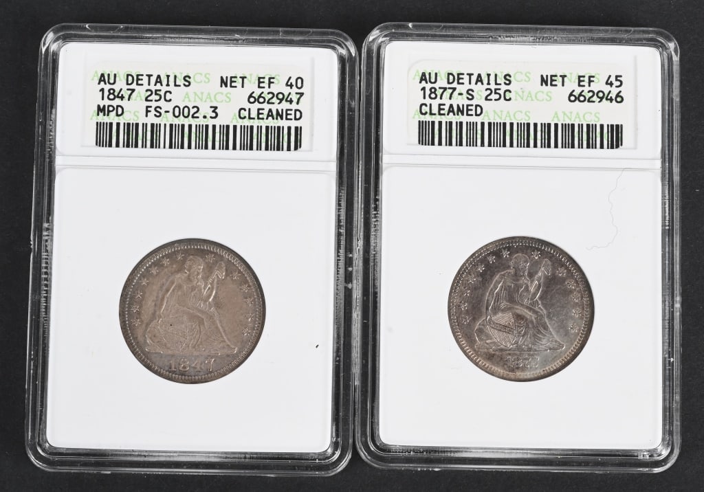 2- GRADED SEATED LIBERTY QUARTERS (1 of 2)