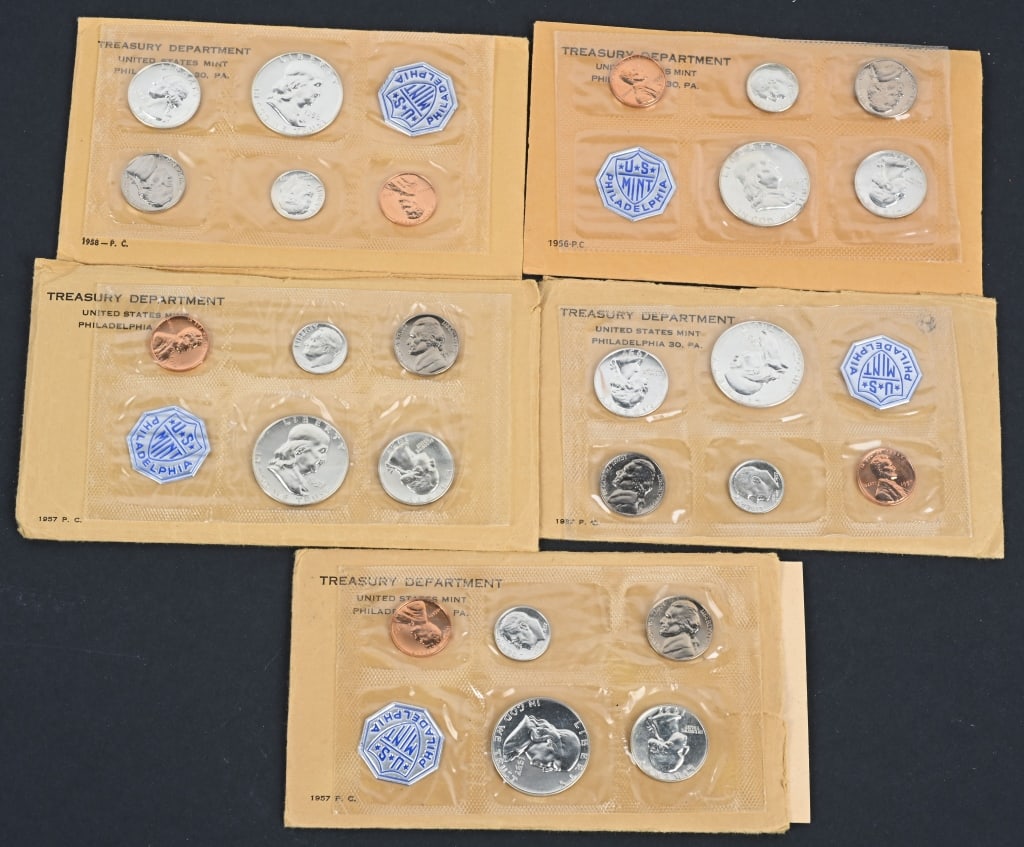 5- 1950'S US PROOF SETS (1 of 4)