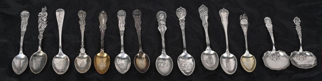 1893 World's Fair 14 STERLING SOUVENIR SPOONS (1 of 3)