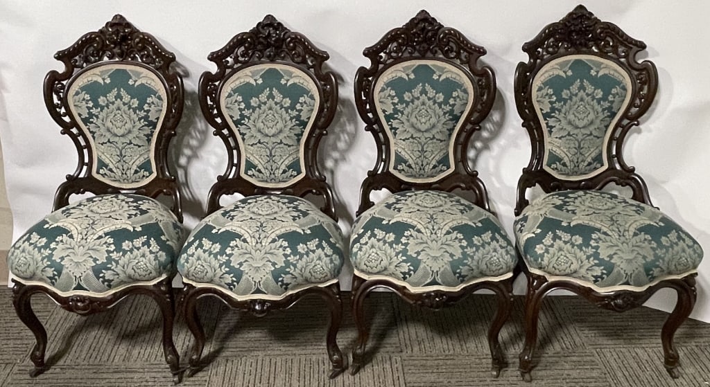 J & JW MEEKS STANTON HALL ROSEWOOD SIDE CHAIRS (1 of 20)