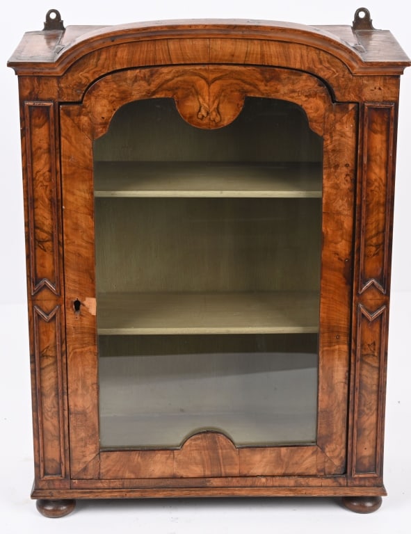 GLASS FRONT WOODEN CURIO CABINET (1 of 3)