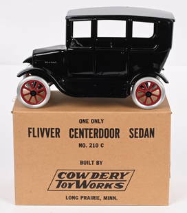 COWDERY FLIVVER CENTERDOOR SEDAN w/ BOX: Cowdery Flivver Centerdoor Sedan #3. Like new condition. Boxed 11" Excellent