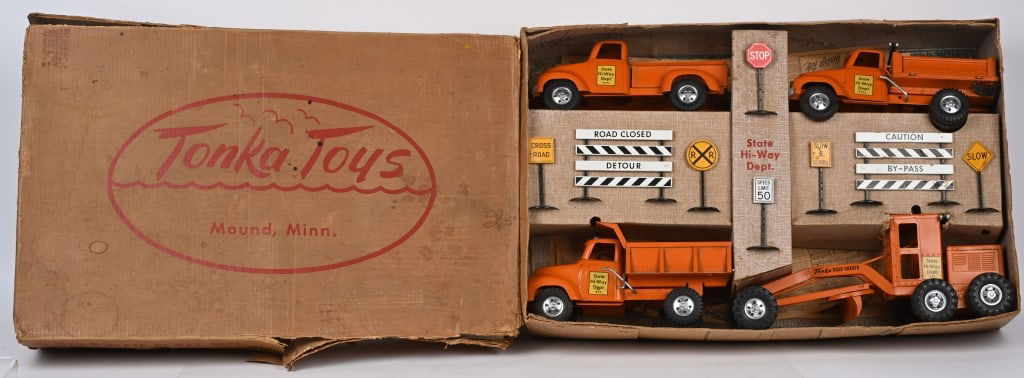 TONKA #975-6 STATE HI-WAY DEPT SET w/ BOX (1 of 7)