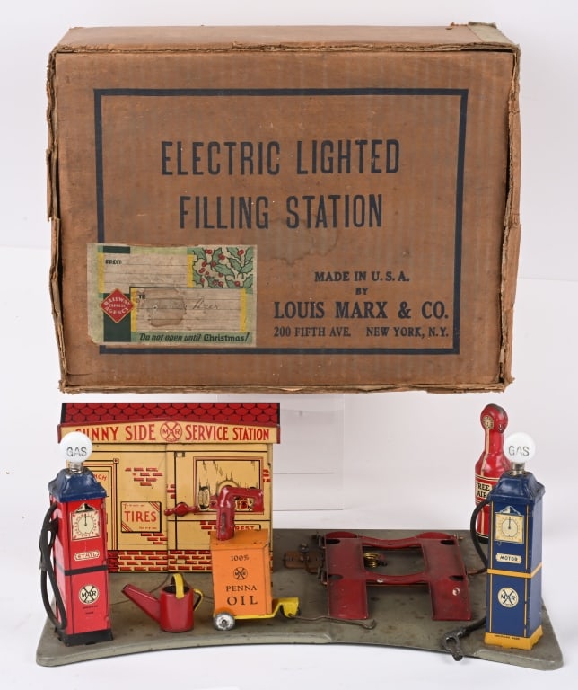 MARX SUNNY SIDE SERVICE STATION w/ BOX (1 of 6)