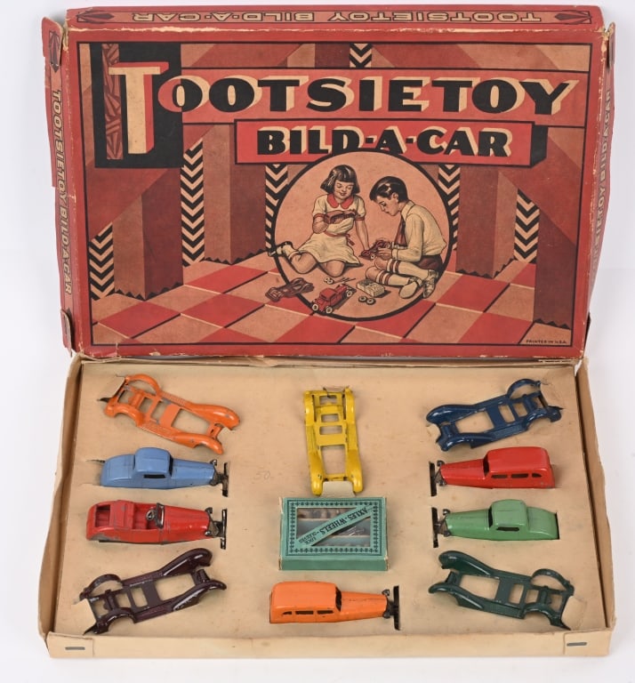 EARLY TOOTSIETOYS BILD-A-CAR SET w/ BOX (1 of 6)