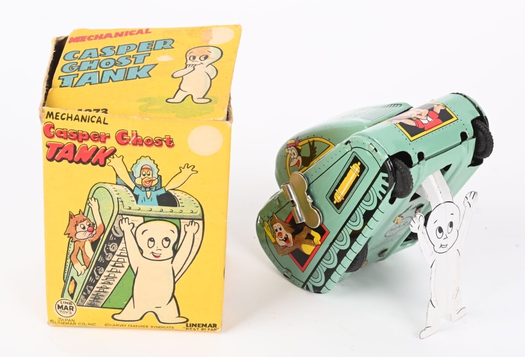 LINEMAR TIN WINDUP CASPER GHOST TANK w/ BOX (1 of 9)
