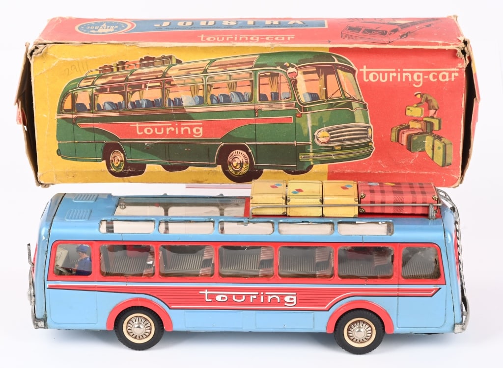 JOUSTAR TIN FRICTION TOURING BUS w/ BOX (1 of 7)