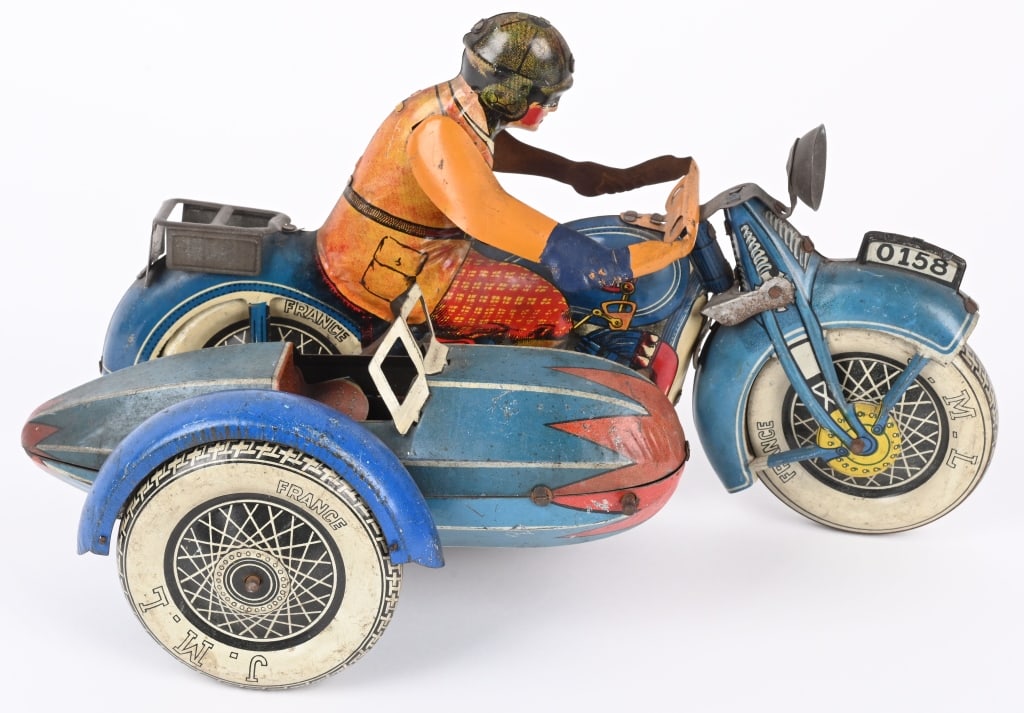 JML TIN WINDUP MOTOCYCLE w/ SIDECAR (1 of 6)