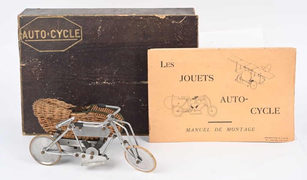 FRENCH TIN WINDUP AUTO CYCLE w/ BOX (1 of 7)