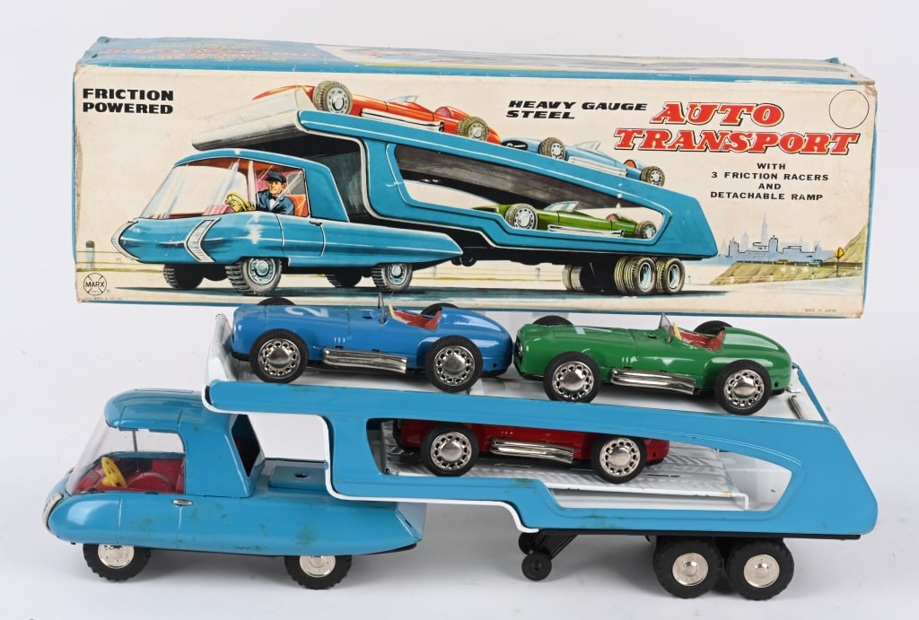 MARX TIN FRCITION AUTO TRANSPORT w/ BOX (1 of 8)