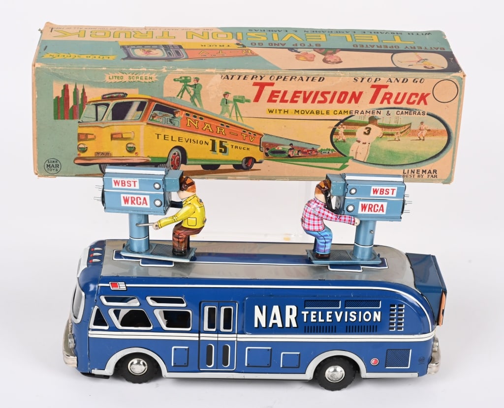 JAPAN BATTERY OP NAR TELEVISION TRUCK w/ BOX (1 of 9)