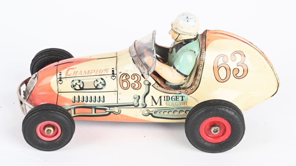 SANYO TIN FRICTION #63 CHAMPION MIDGET RACER (1 of 7)