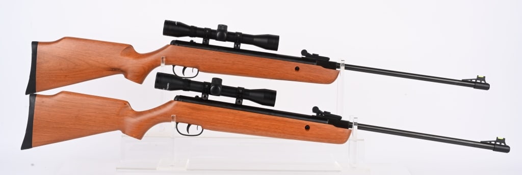 LOT (4) HIGH CONDITION AIR RIFLES: (2) CROSMAN QUEST 1000 X RIFLES. .177, wood stock, Center Point scopes and one Gamo Model 1250 with scope, black nylon stock, Lastly, a Remington Vantage 1200 with Cross Point scope All are excellent 