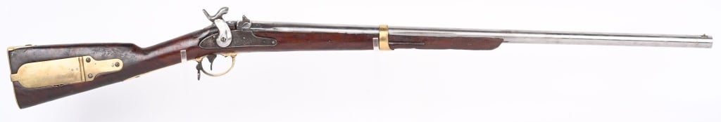 ROBBINS & LAWRENCE CONTRACT US 1841 RIFLE: This is a cut down rifle sold as part only. Nice lock dated 1850 with US & Robbins Lawrence stamp. Barrel and wood has been cut. Brass has been cleaned. One barrel band. ANTIQUE DB AS IS