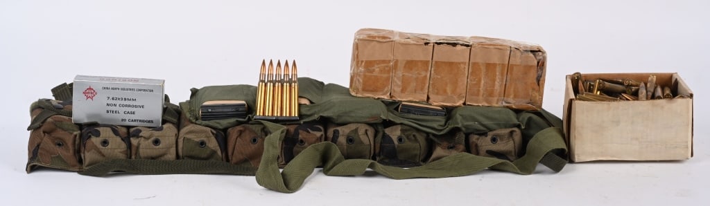 LOT OF 8 M15 GRENADE SIGHTS ALL IN POUCHES: For 1903s, M1 Garand, M1 Carbine rifles. All look to be sealed in their original wax paper. Cases are all dated "1944". CONDITION: Excellent overall, as unissued. Some of the metal snaps have light co