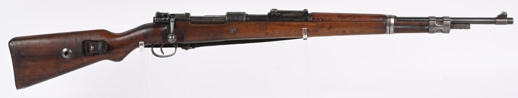 FINE MAUSER 42 CODE K-98 RIFLE W/ WALNUT STOCK: SERIAL NUMBER 5341o BARREL 24" CALIBER 8X57 MAUSER MANUFACTURED 1939. WW2 German issued K-98 rifle made under the German code 42 (Mauser-Werke) in 1939. blue finished with Eagle 63 inspections. Walnut