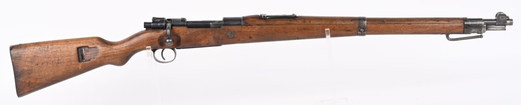 SCARCE WW1 GERMAN DOUBLE DATE KAR 98 MAUSER: SERIAL NUMBER: 9143f. BARREL: 24". CALIBER: 8MM MAUSER. MANUFACTURED: 1915. Made at the Erfurt Arsenal. Stamped "1920", as this is one retained by Germany after the Treaty Of Versailles was signed. St