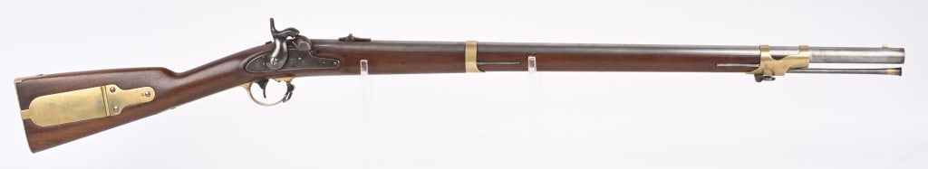 COLT MODIFIED MODEL 1841 MISSISSIPPI 58 CAL RIFLE: SERIAL NUMBER N/A BARREL 33" CALIBER .58 RIFLED MANUFACTURED1850. Produced for the US Gov't by Robbins & Lawrence of Windsor VT in a contract of 15000. Originally produced with a drift adjustable blad